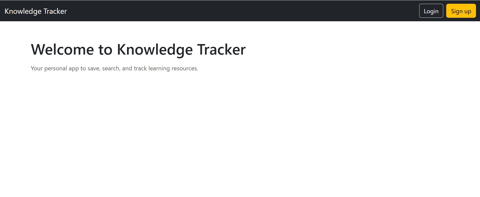 Knowledge Tracker の画面